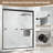 43-48 in. W x 72 in. H Double Sliding Framed Shower Door in Matte Black with Clear Tempered Glass-122113870