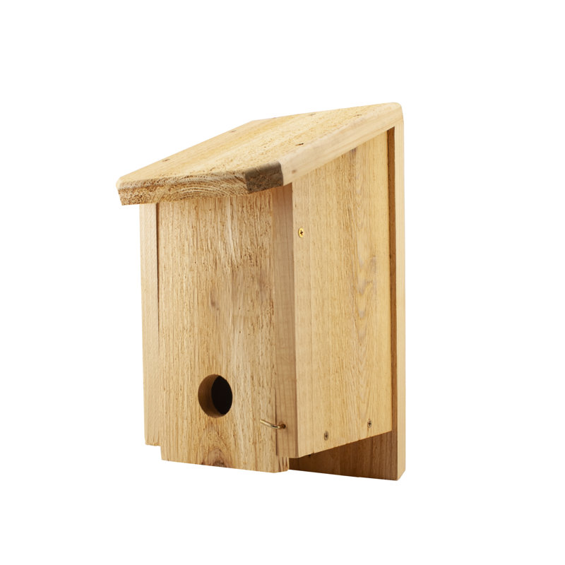 Unfinished Cedar Wood Birdhouse for Winter Roosting and Shelter