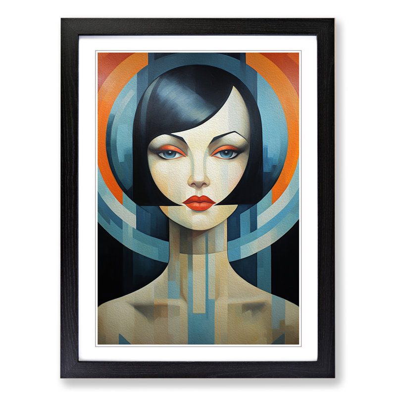 Single Picture Frame Print on Wood, Black Framed, 34cm H x 25cm W