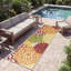 Tapis intérieur / extérieur jaune / rouge / vert à motif floral Geib-839251510