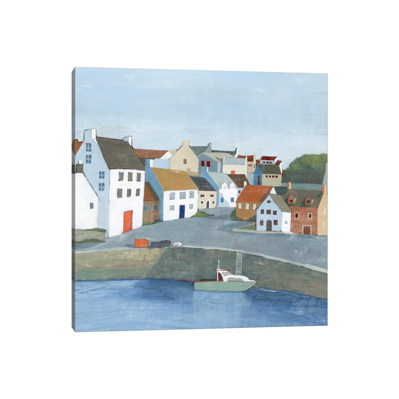 Old Coast Town II by Grace Popp - Wrapped Canvas Painting, 66.04 cm H x 66.04 cm W x 3.175 cm D