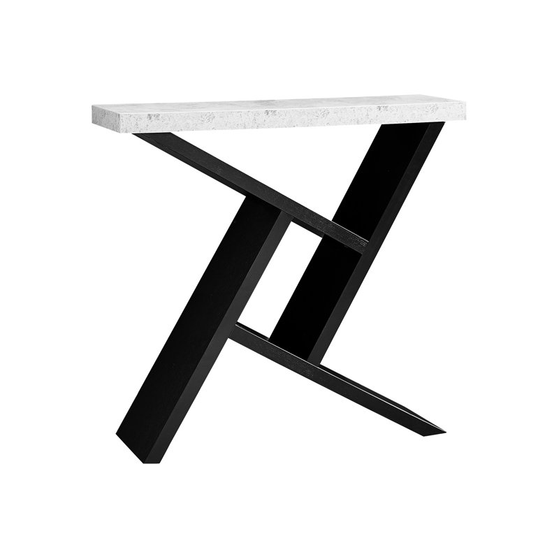 Console contemporaine pour chambre à coucher - Accent stratifié gris et noir avec couloir supérieur spacieux et finition