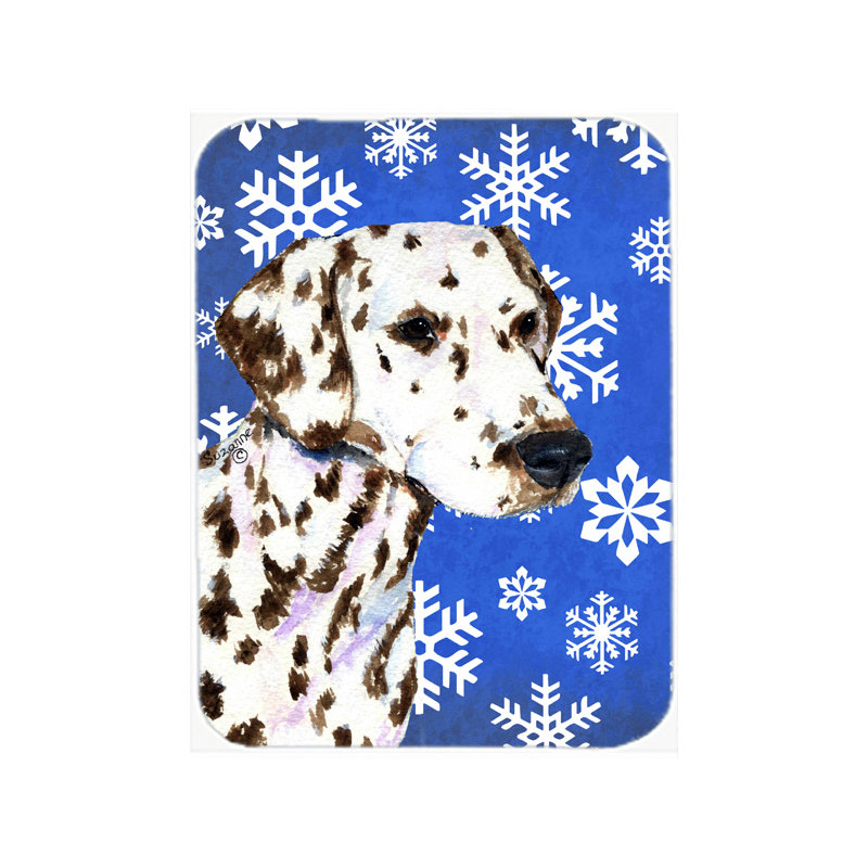 Planche à découper en verre dalmatiene allée de vacances Ashlynn, Bleu / Blanc