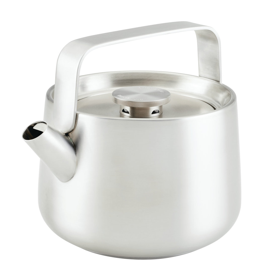 KitchenAid Stainless Steel Whistling Induction Teakettle, 1.9 Quart, Brushed Stainless Steel KitchenAid®
