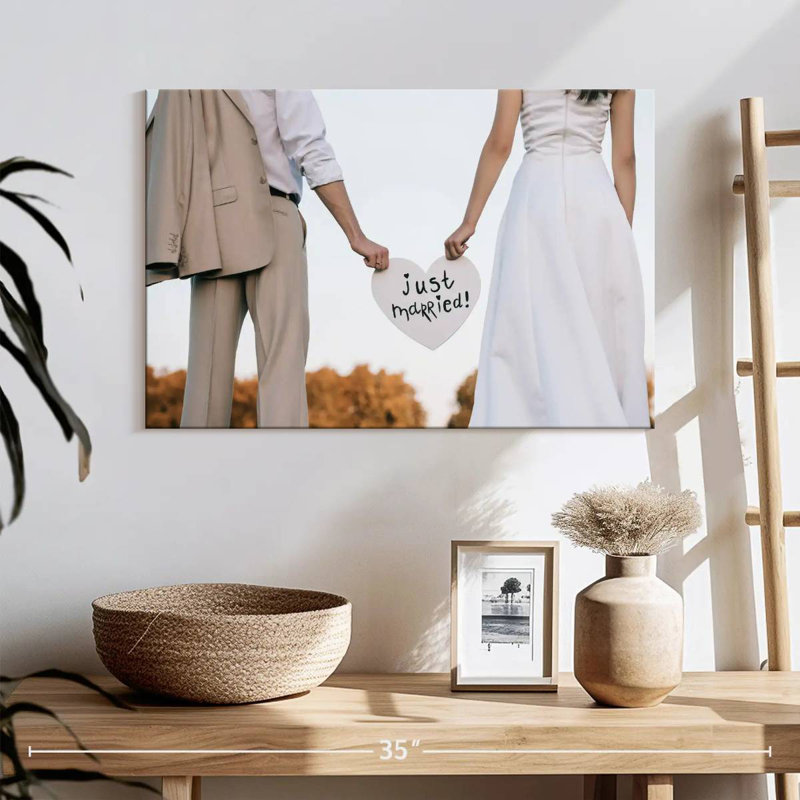 Tergel Just Married Bride And Groom, 20" H x 30" W