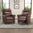 33.5" Wide Classic and Breathable Top Grain Genuine Leather Pushback Recliner-1712034024