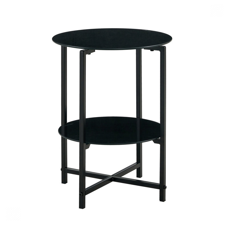 Erable 2 - Piece Glass Top Living Room Table Set