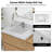 Mellani 60 Inch Floating Bathroom Vanity & Makeup Table Set