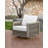 SeeHill Swivel Patio Chair, Aluminum Outdoor Swivel Chair with Washable Cushions, Rope Weave Outdoor Furniture Patio Sofa Armchair, Deep Seating Patio Furniture for Garden, Porch, Poolside, Gray Oak