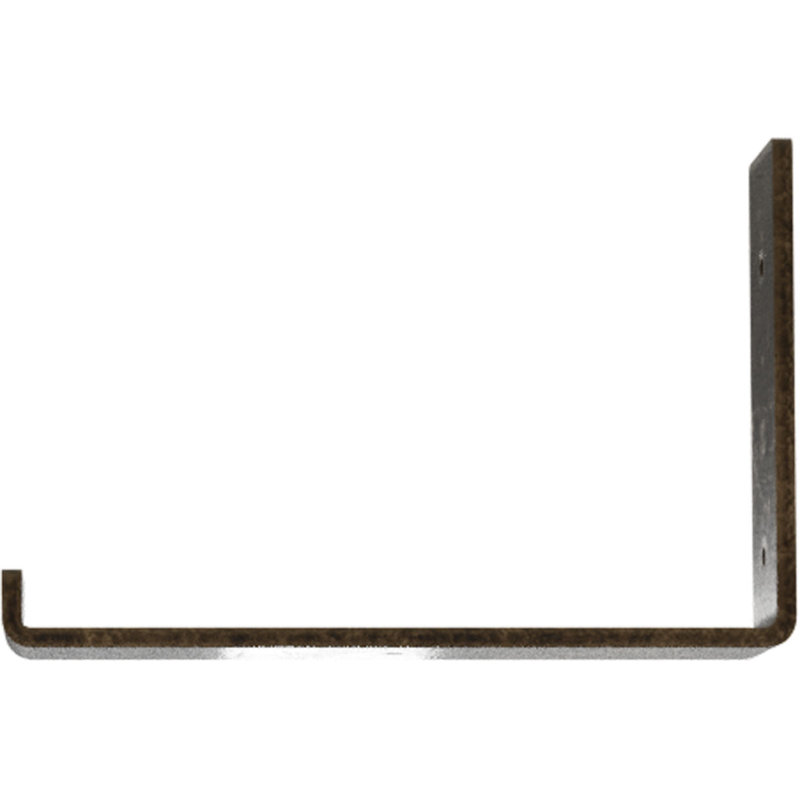 Support de tablette en acier, H 5 po x l 2 po x P 10 po, Or pâle antique