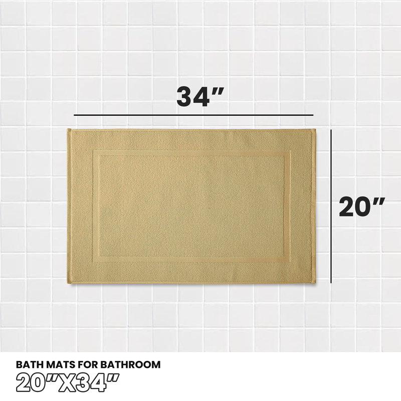Tapis de bain réversible Isolt, Beige