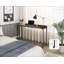 Bureau au-dessus du lit, bois brun rustique | Hauteur réglable de 40 à 44 po | Pieds en métal avec roulettes | Table polyvalente pour ordinateur portable / petit-déjeuner | Brun rustique | Bois d'ingénierie, métal