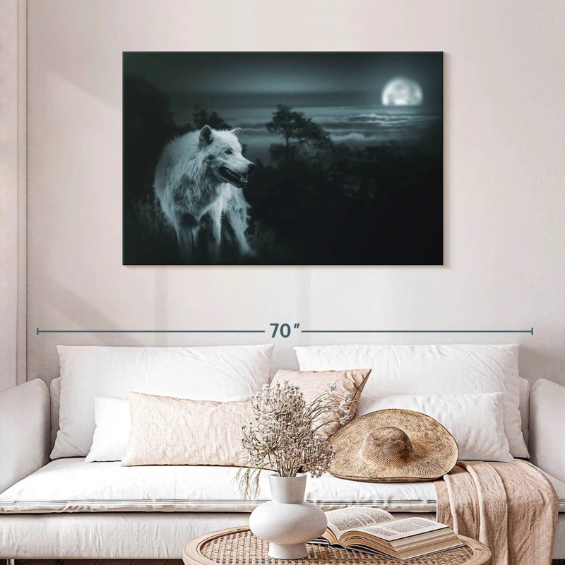 Moon Wolf, 30" H x 45" W