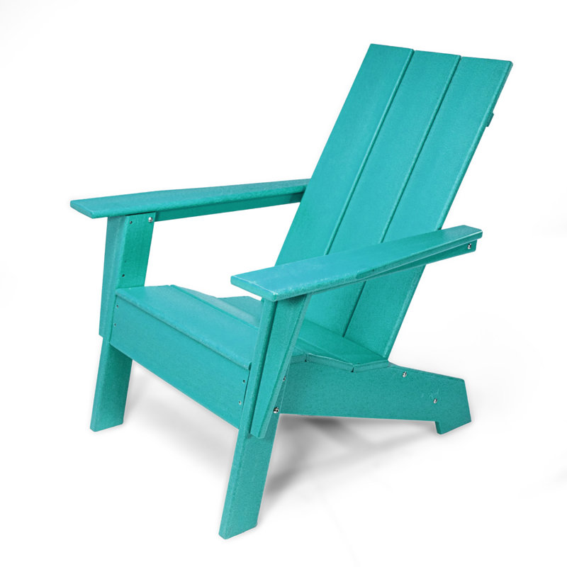 Chaise Adirondack en PEHD moderne, conception ultra durable et résistante aux intempéries, capacité de 350 lb