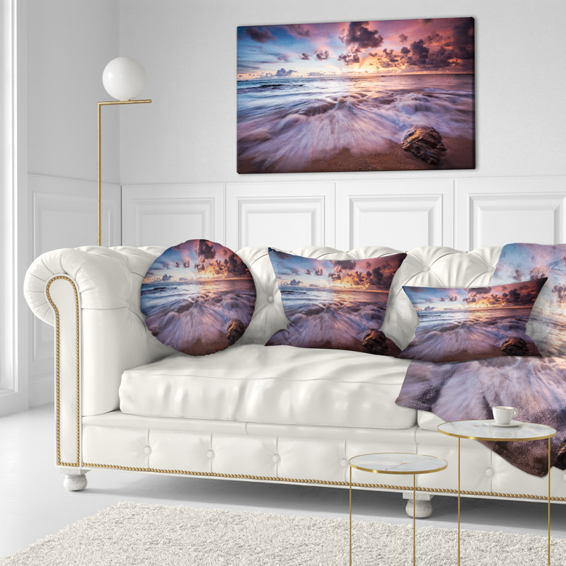 Coussin lombaire à photos de mer beach