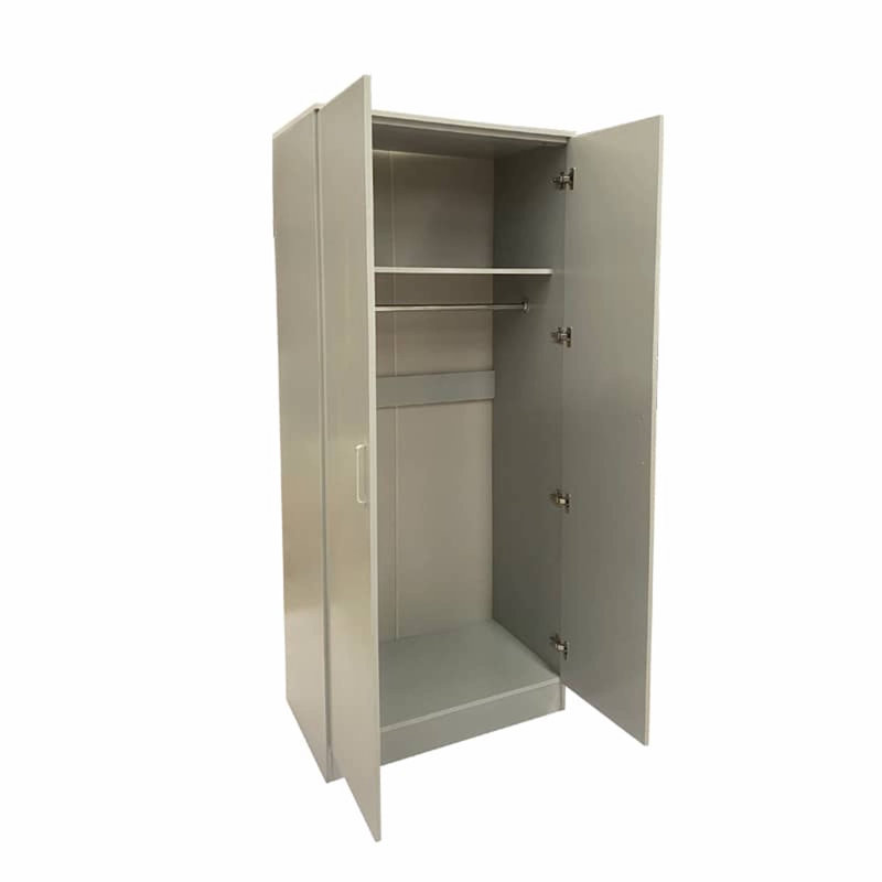 Laflipe 2 Door Manufactured Wood Wardrobe, Light Grey