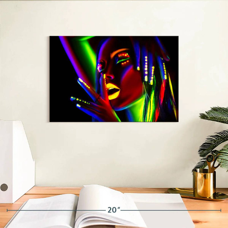 Shuttleworth Neon Makeup, 8" H x 12" W