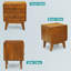 Table de chevet en bois massif à 2 tiroirs Acacia Silvia-781042493