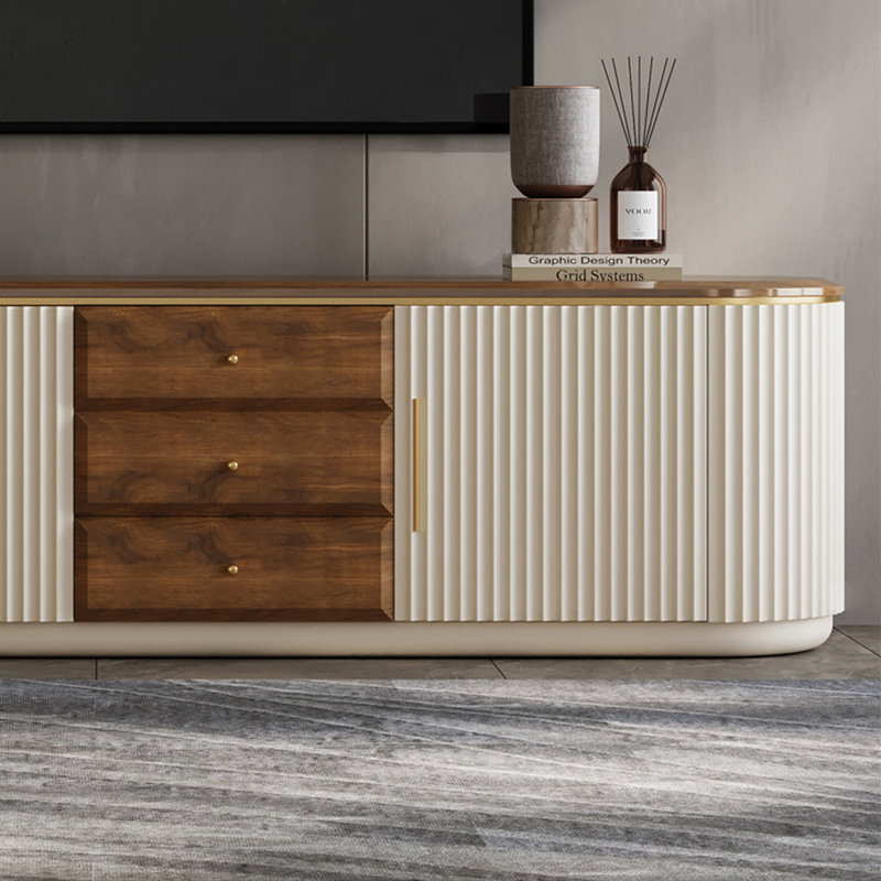 TV stand paired with coffee table