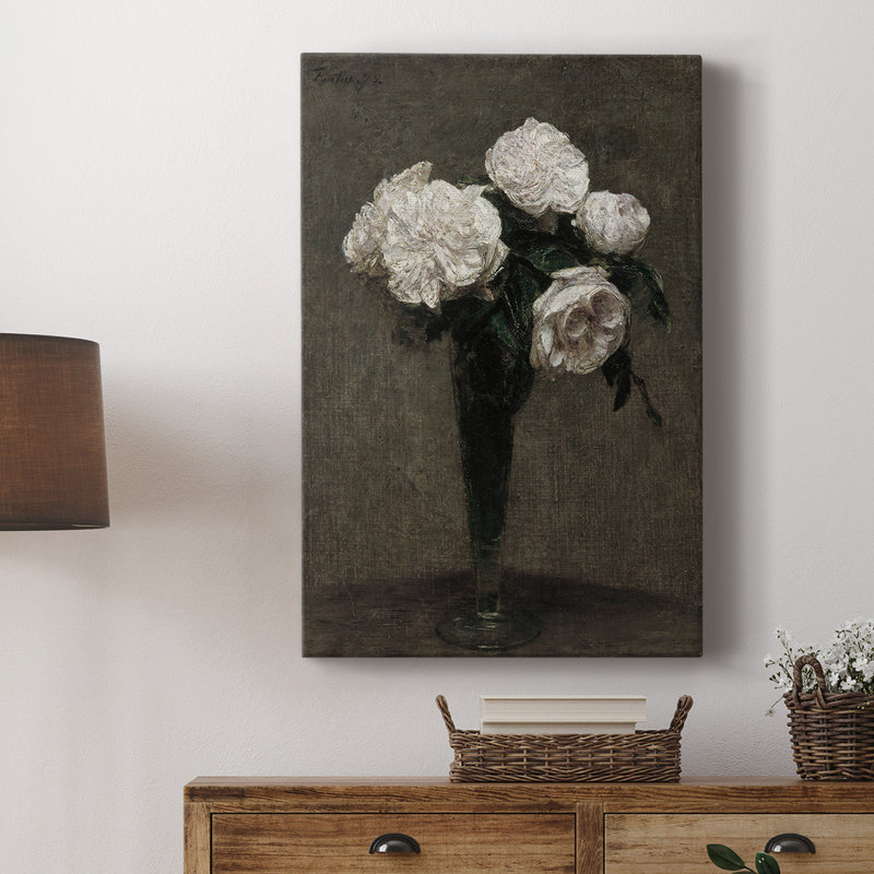Imprimé floral rétro CCXCI - galerie Cavas, H 36 po x l 24 po