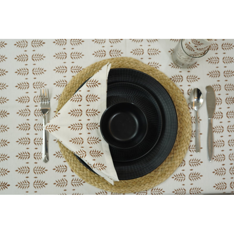 Fabdivine 18X18 Inch Decorative Napkin for Celebrations, Perfect for Home & Events, Darpan, Brown