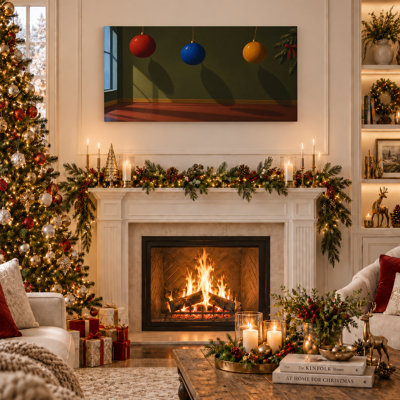 Art mural sur toile de Noël
