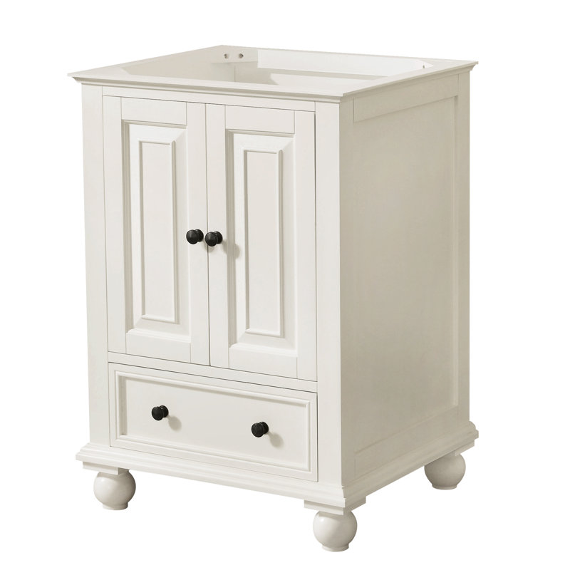 Base de meuble-lavabo simple 24 po Magruder, Blanc français