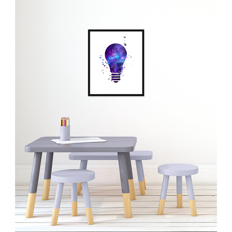Décoration murale pour enfants light vagues, H 25,5 po x l 21,5 po x P 1,19 po, Encadré de boîte noir