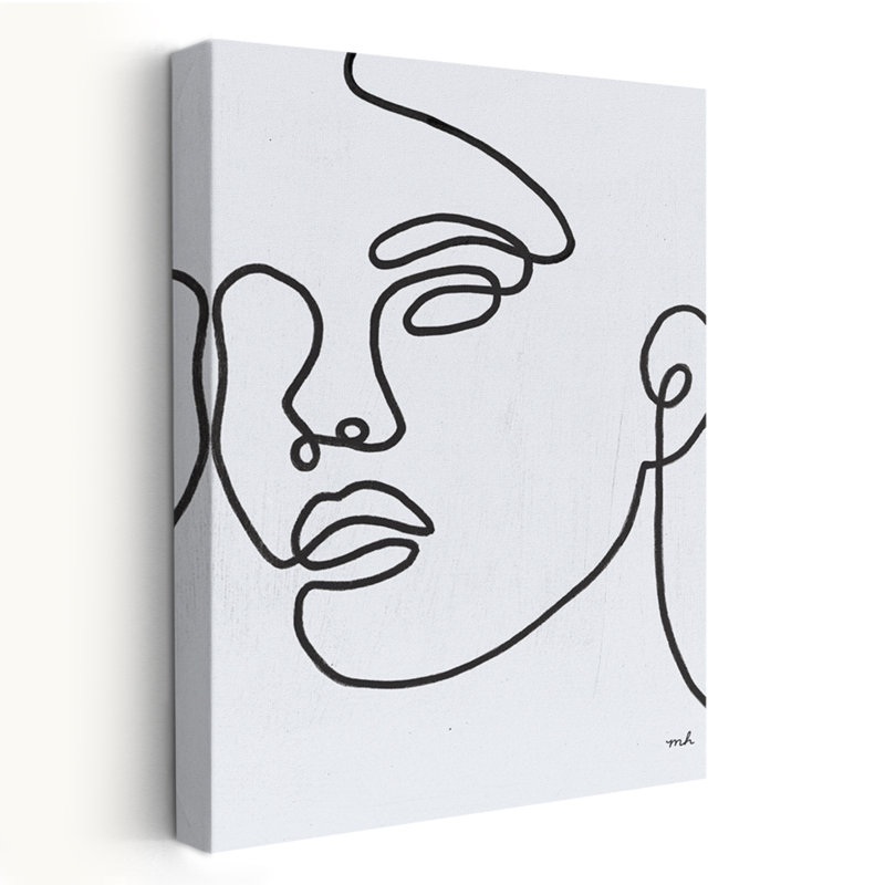 Minimaliste et moderne à propos de Face II WB, H 24 po x l 16 po