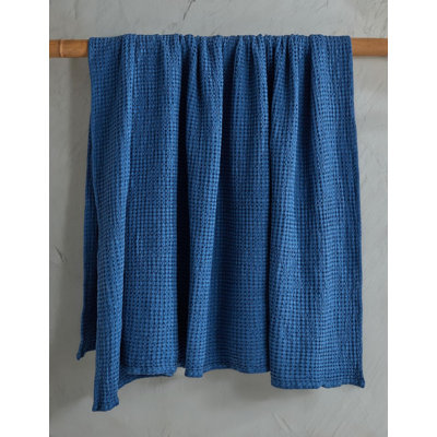 Jeté luxueux en pur coton gaufré - Coton délavé - Coussin ultra doux et confortable - Literie légère et respirante pour un confort ultime