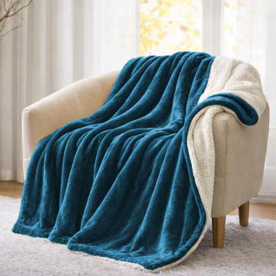Jeté épais réversible en molleton Sherpa Oxford Homeware