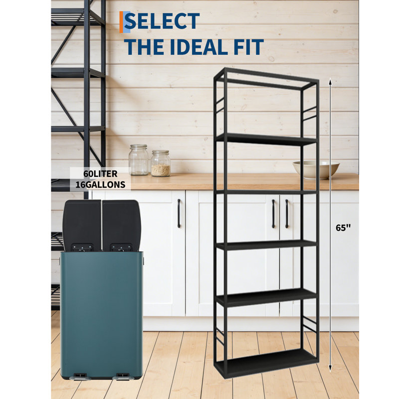 Poubelle de cuisine en acier inoxydable 60L