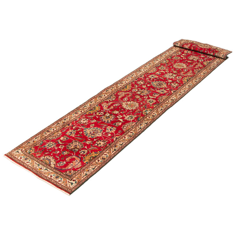 Tapis rouge en laine noué à la main 2 pi 11 po x 13 pi 0 po Kayseri