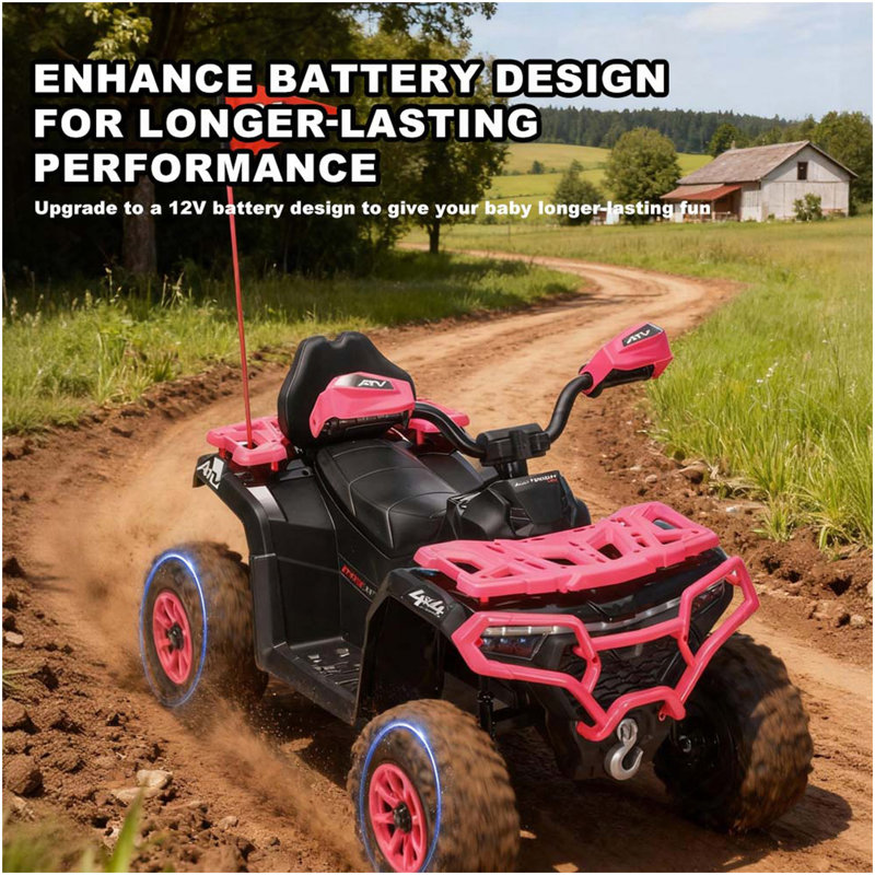 24V ATV TOY CARS 3-8, Pink