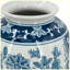 Vase en porcelaine 7,5 x 15 pouces avec motifs floraux bleus et blancs, grand vase décoratif