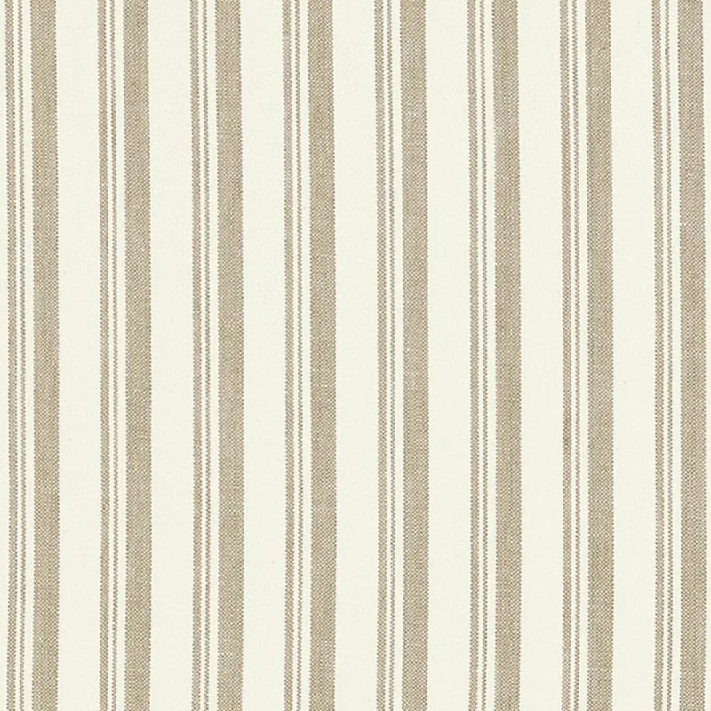 Tissu capri Schumacher x Miles Redd, Beige / Blanc