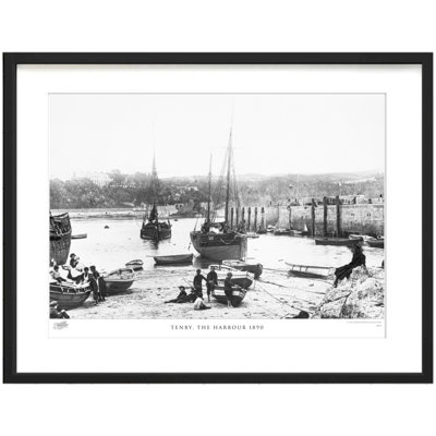 Tenby, The Harbour 1890 by Francis Frith - Single Picture Frame Print