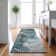 Premium Machine Washable Cerrito AMF518 Teal Rug