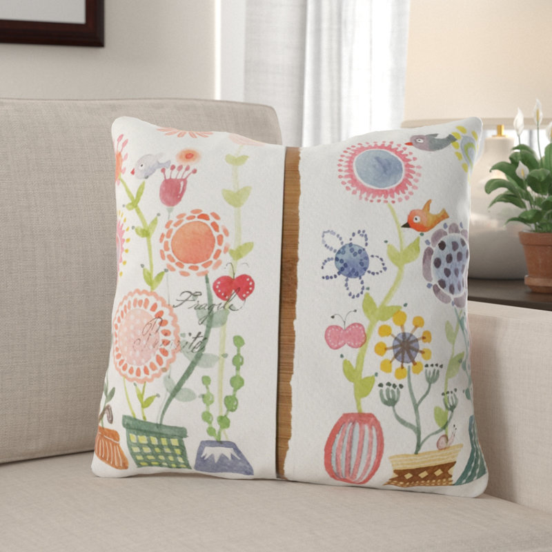 Outdoor Reversible Throw Pillow, Indoor, Microsuede