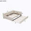 Lit plateforme tapissier avec port USB et lit gigogne simple-1663826418