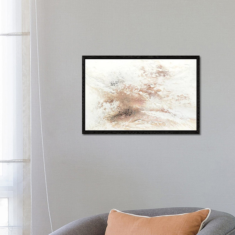 Rose Gold Snow - Print on Canvas, 66.04 cm H x 45.72 cm W, Black Framed