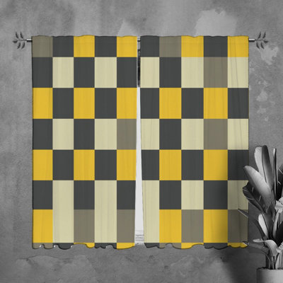 Paire de rideaux obscurcissant en polyester Mcginness