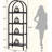 4-Tier Industrial Black Arched Open Bookshelf