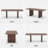 Maitilde Rectangular 30"H Wood Dining Table-1122648610-1122648609