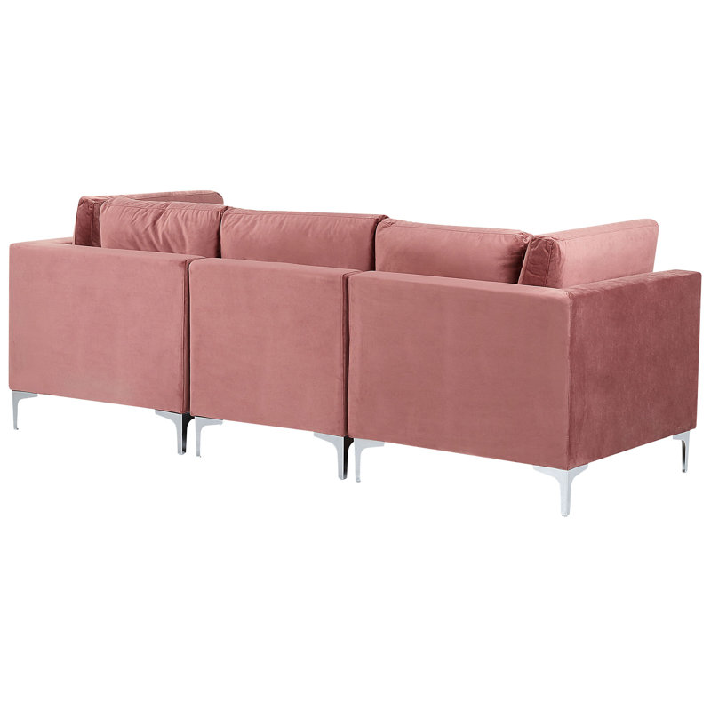 Millings 3 Seater Velvet Sofa, Pink