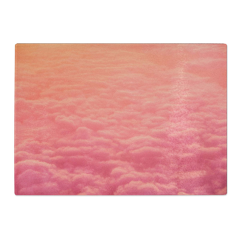 Tempered Glass Clouds Chopping Board, 28.5 cm W x 20 cm L
