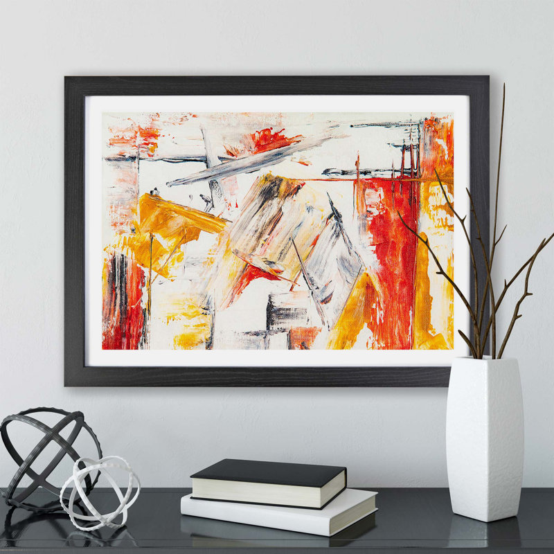 Abstract Vol.461 by S.Johnson - Framed Print, Black, 62cm H x 87cm W x 2cm D
