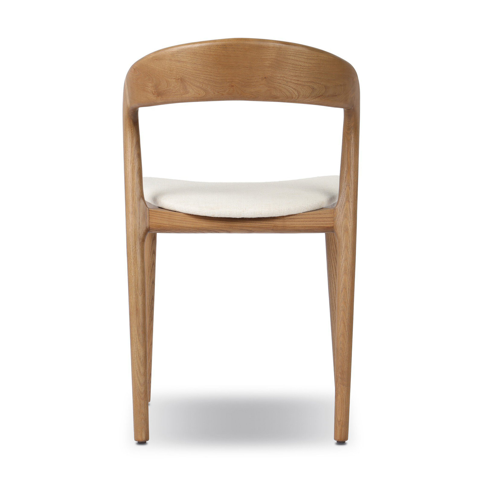 Kayla Leather Dining Chair, Brown, Alcala Cream Polyester Blend