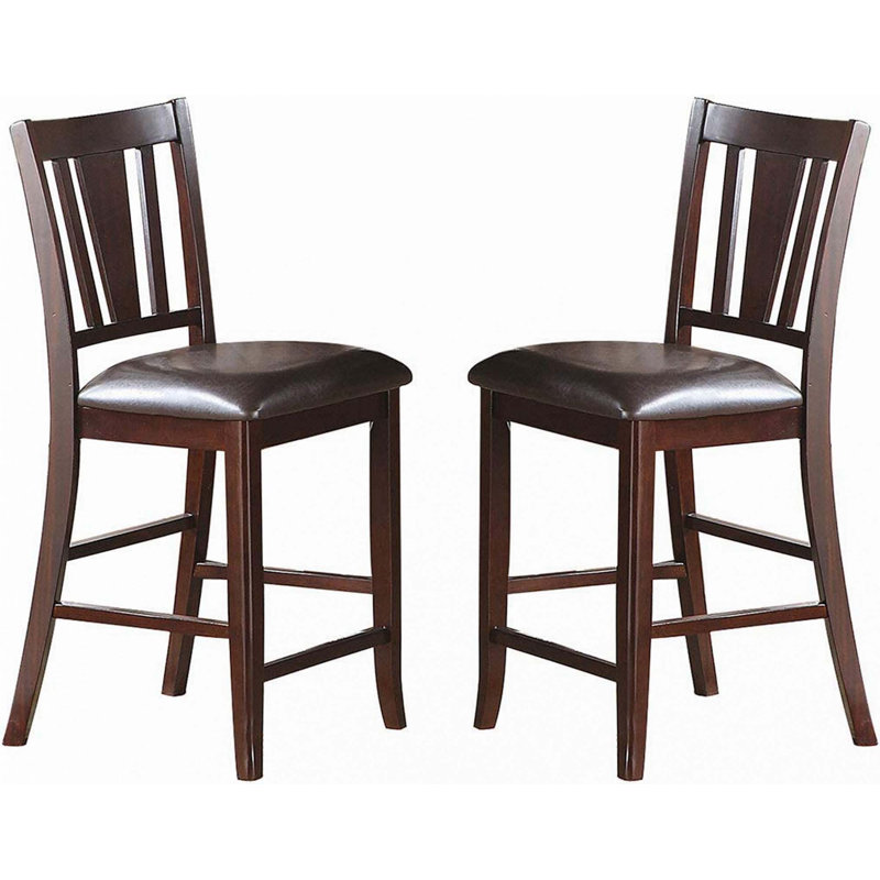 Ensemble simple et contemporain de 2 chaises à hauteur de comptoir