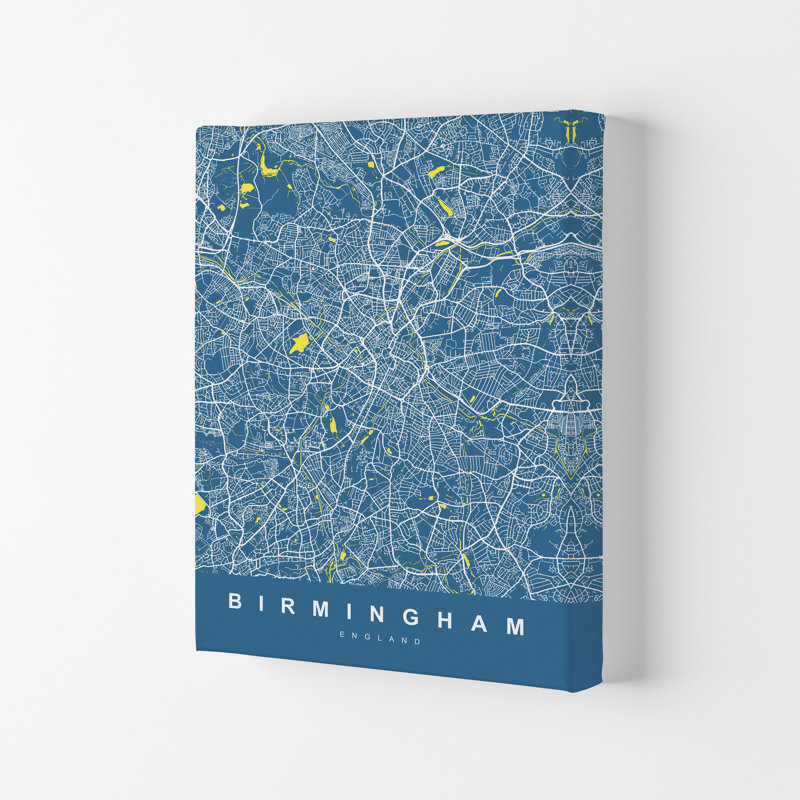 Birmingham II - Print, 59.4cm H x 42cm W x 4cm D, Wrapped Canvas